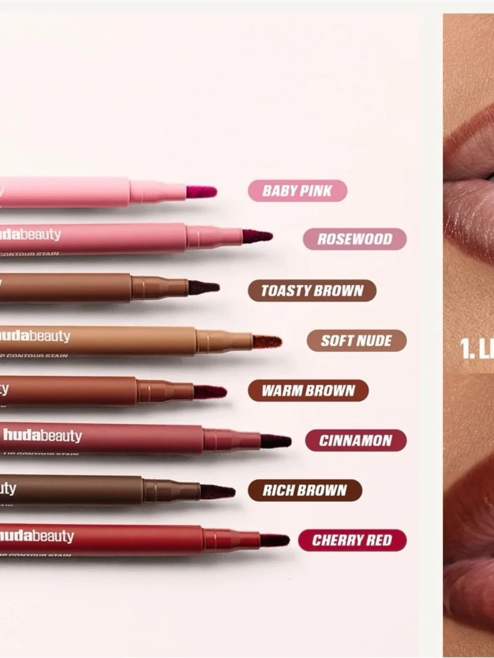 Huda Beauty Lip Contour Stain Pencil - Dusty Rose